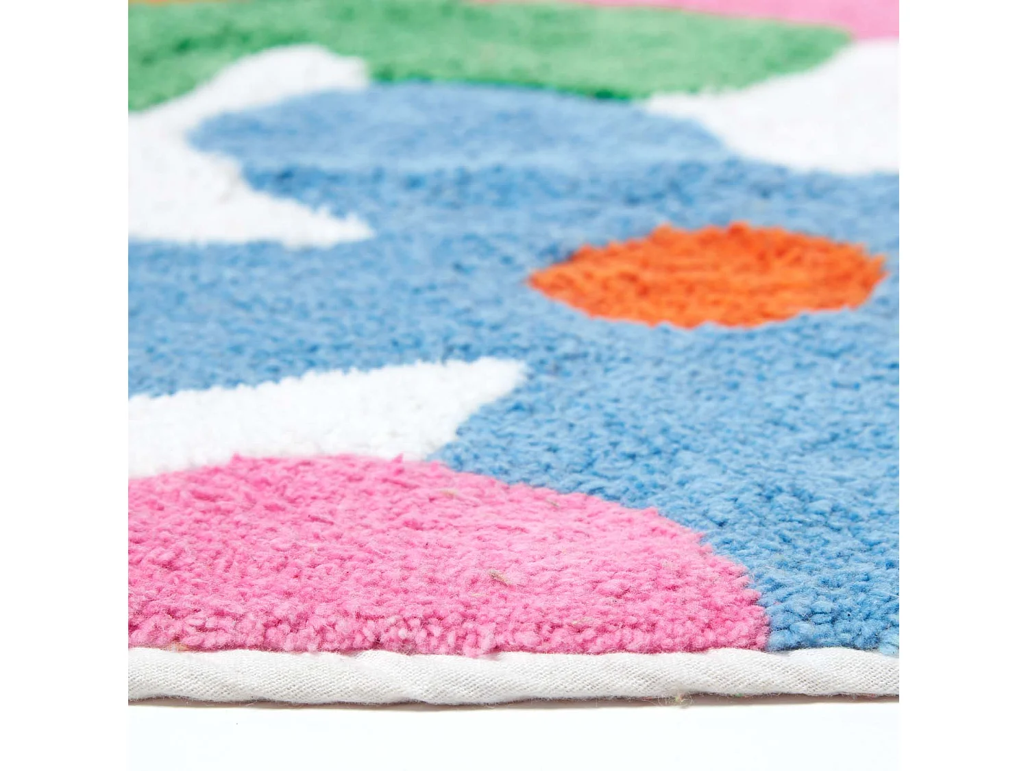 Homescapes Cotton Tufted Multi Colour Floral Children Rug