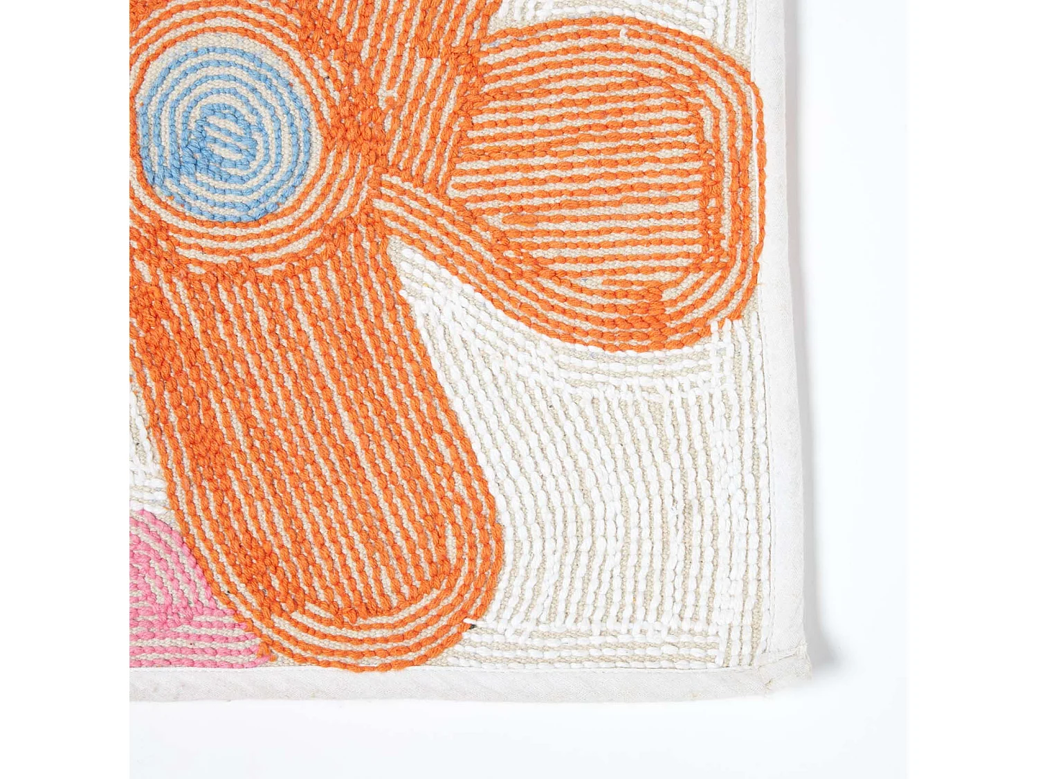Homescapes Cotton Tufted Multi Colour Floral Children Rug