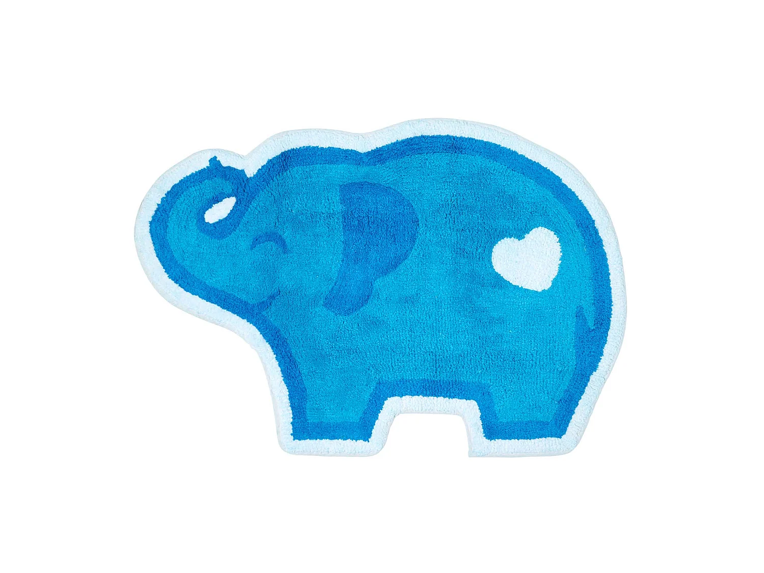 Homescapes Cotton Tufted Blue Elephant Rug
