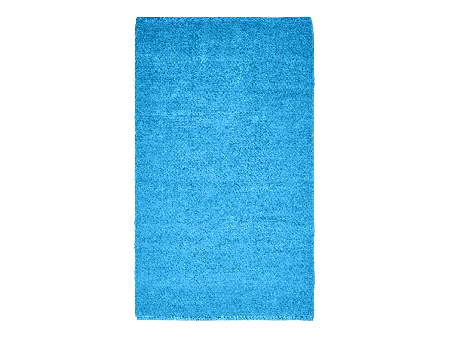 Homescapes Chenille Plain Cotton Extra Large Rug Blue, 110 x 170 cm