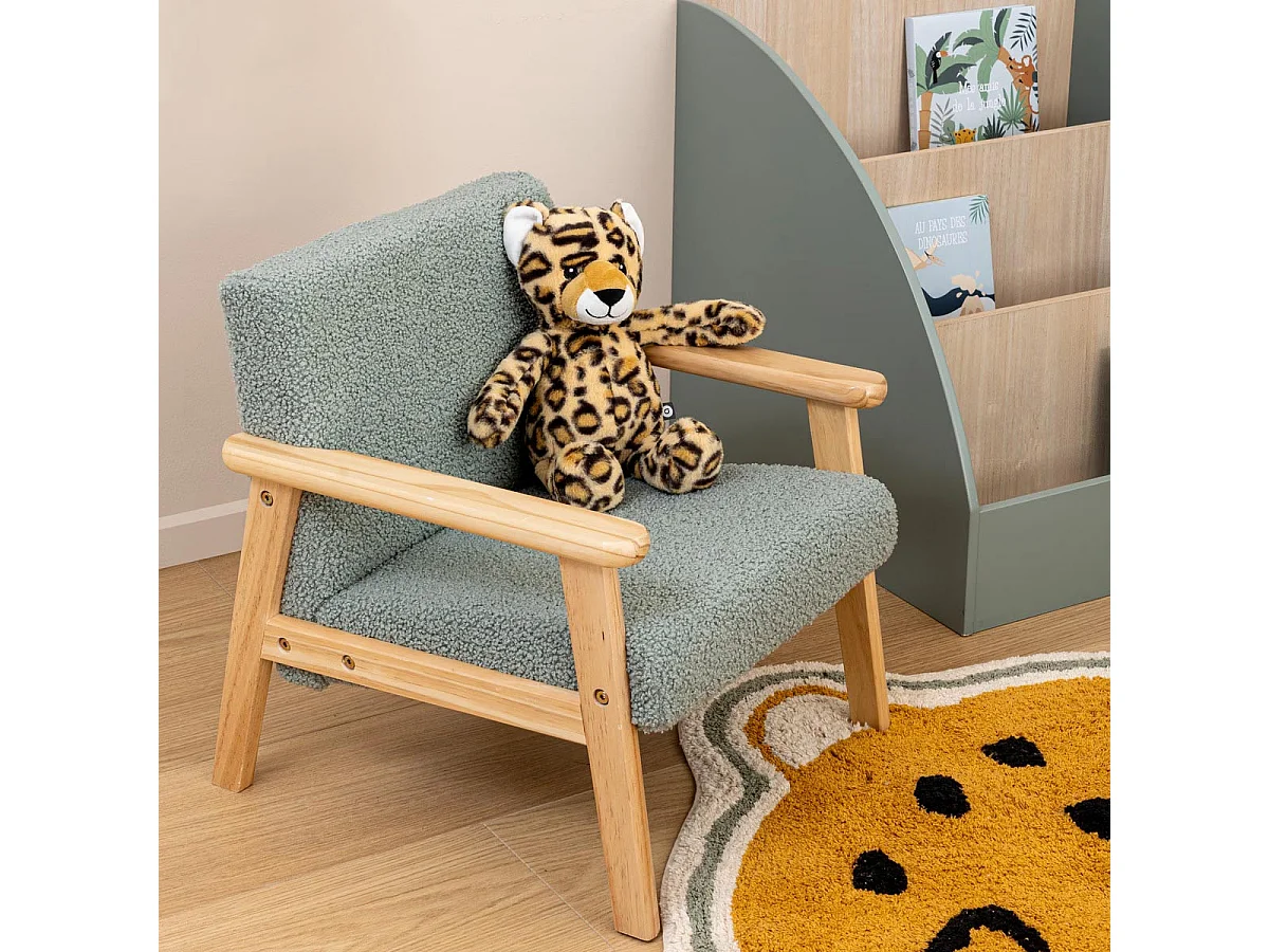 Fauteuil Enfant Bouclette "Basile" 46cm Vert