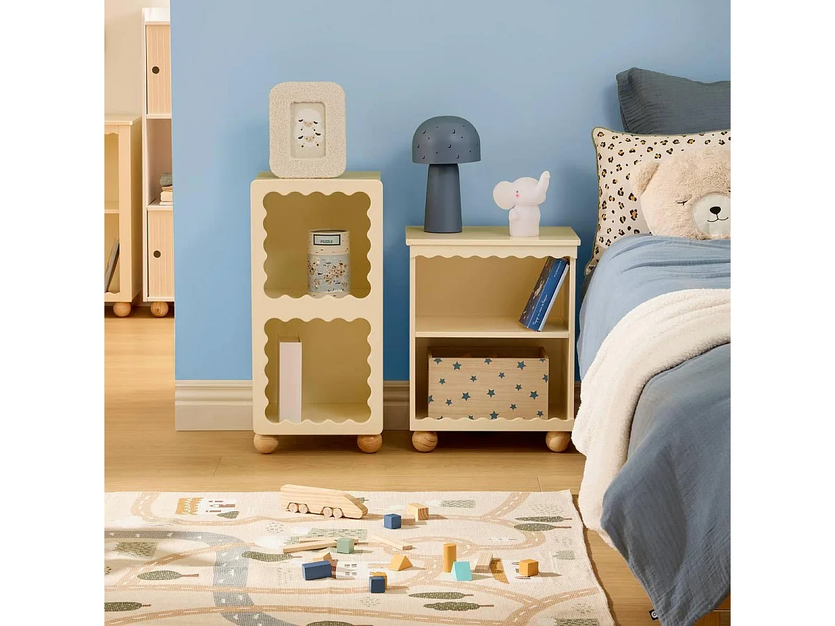 Table de Chevet Enfant "Bouli" 50cm Beige