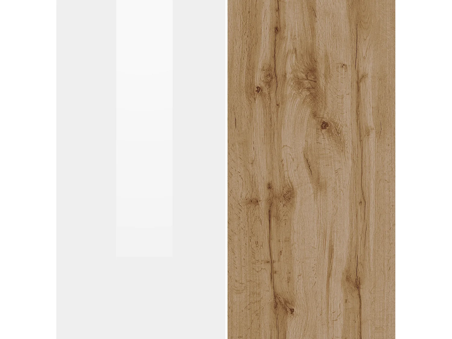 Mueble auxiliar de almacenamiento Garda con 2 puertas blanco brillo/roble 80,9x35x70 cm
