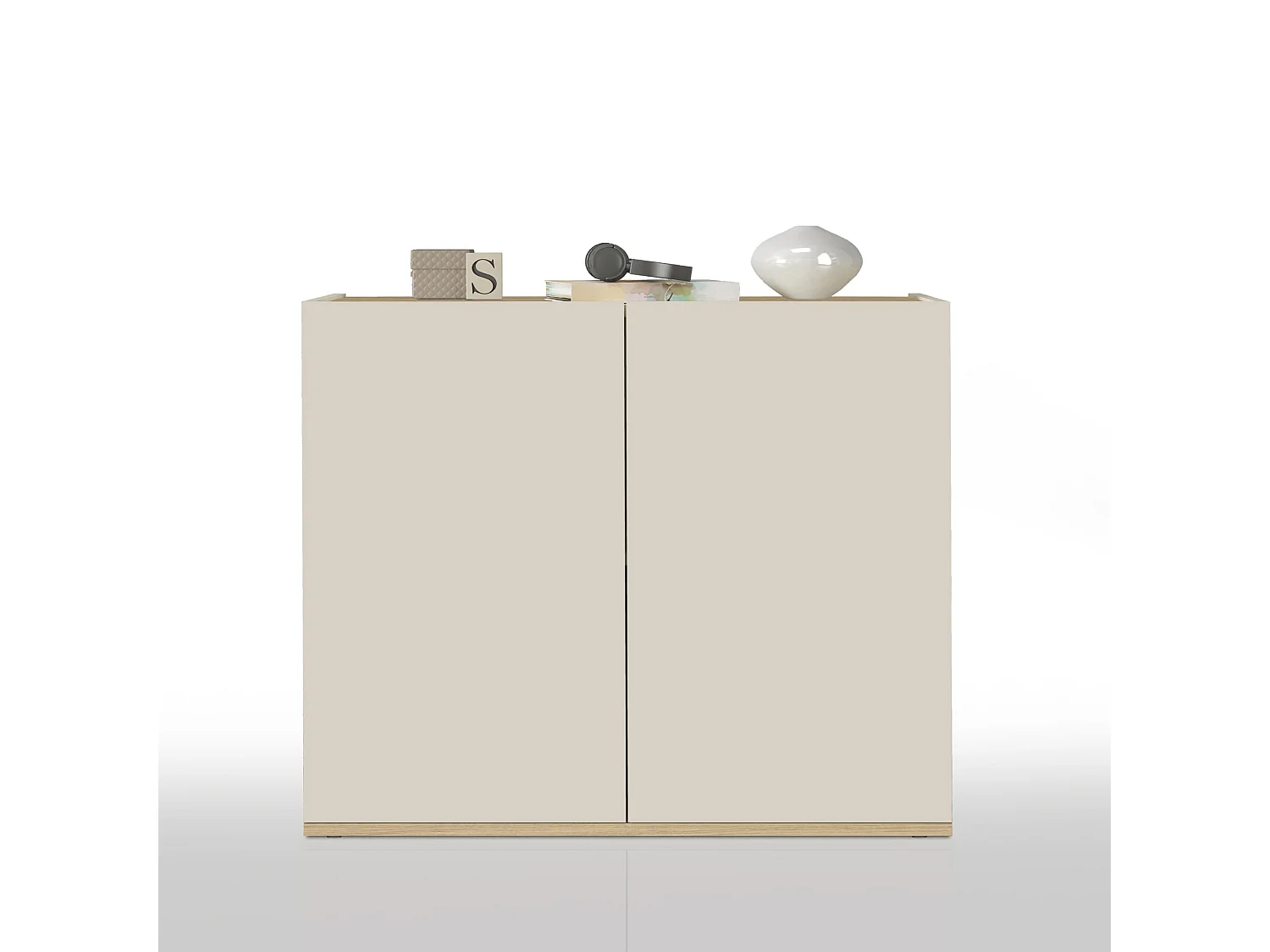 Mueble auxiliar de almacenamiento Garda con 2 puertas cachemira/roble claro 80,9x35x70 cm