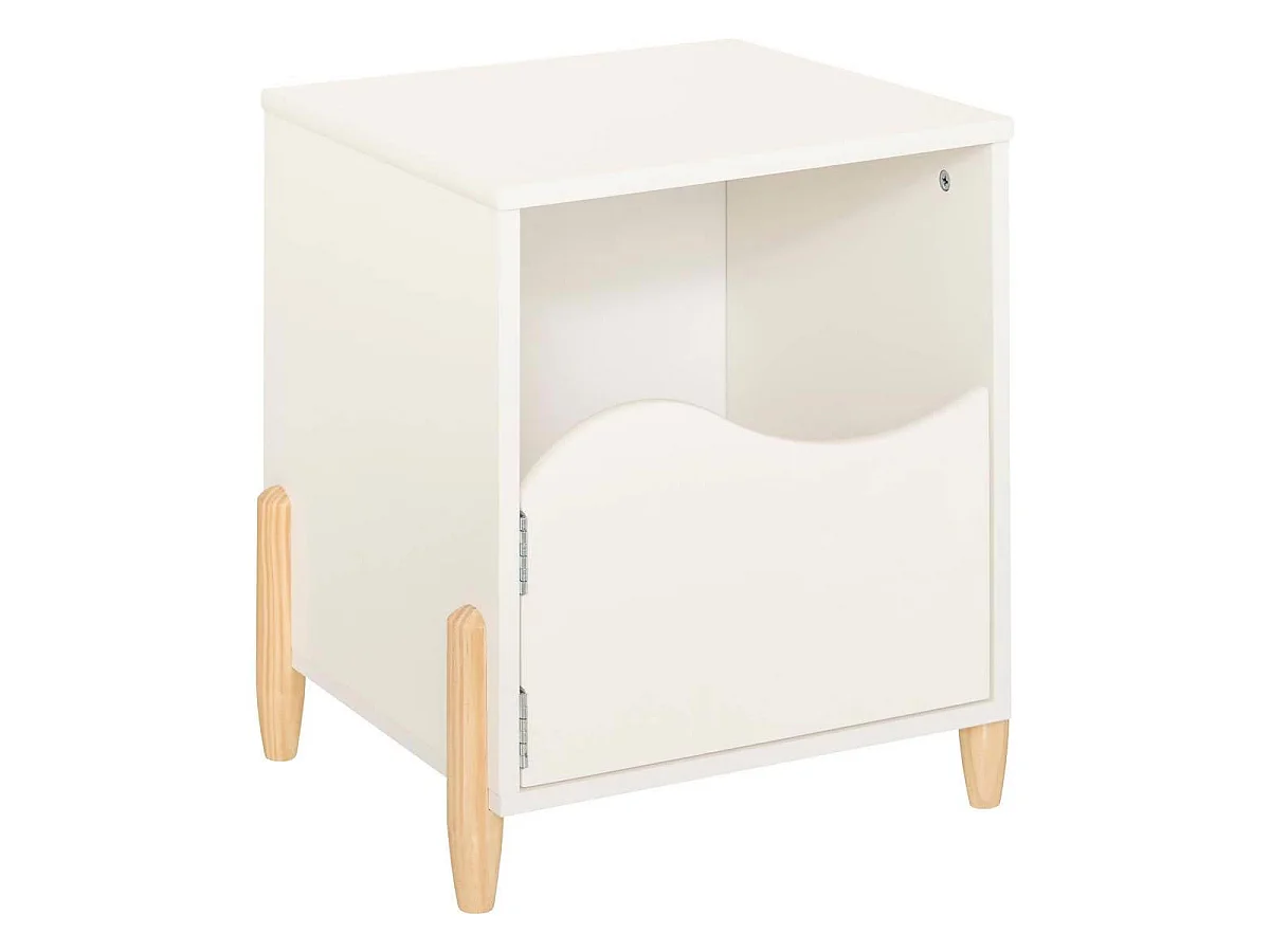 Table de Chevet Enfant "Douceur" 40cm Blanc