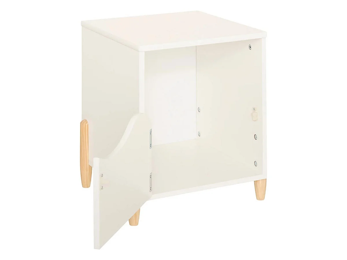 Table de Chevet Enfant "Douceur" 40cm Blanc