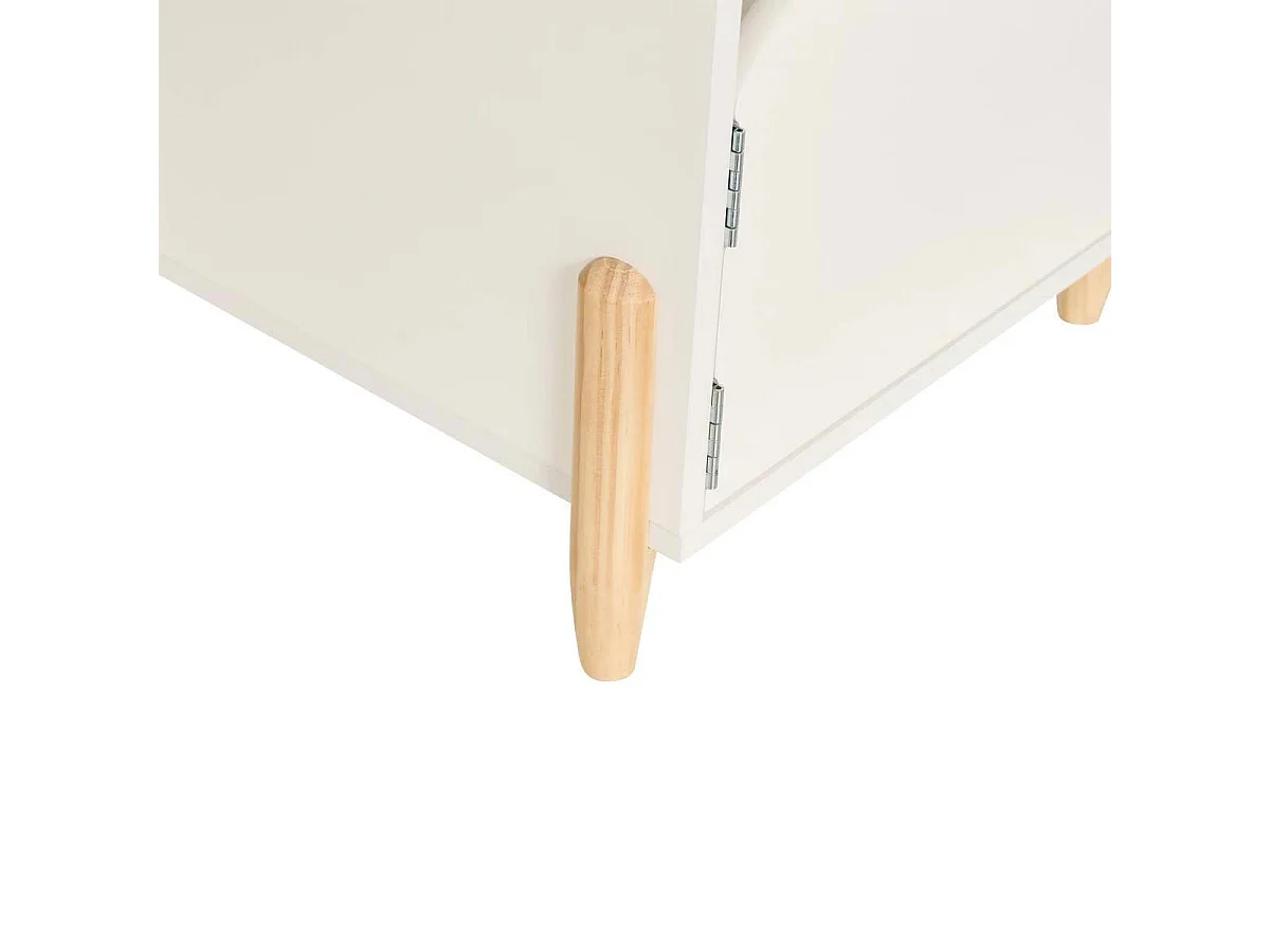 Table de Chevet Enfant "Douceur" 40cm Blanc