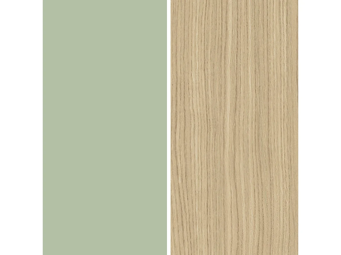 Mueble auxiliar de almacenamiento Garda con 2 puertas salvia/roble claro 80,9x35x70 cm