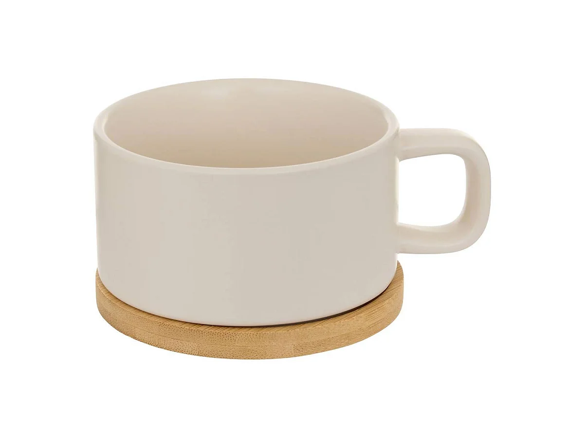 Théière avec Tasse "Nature" 40cl Crème
