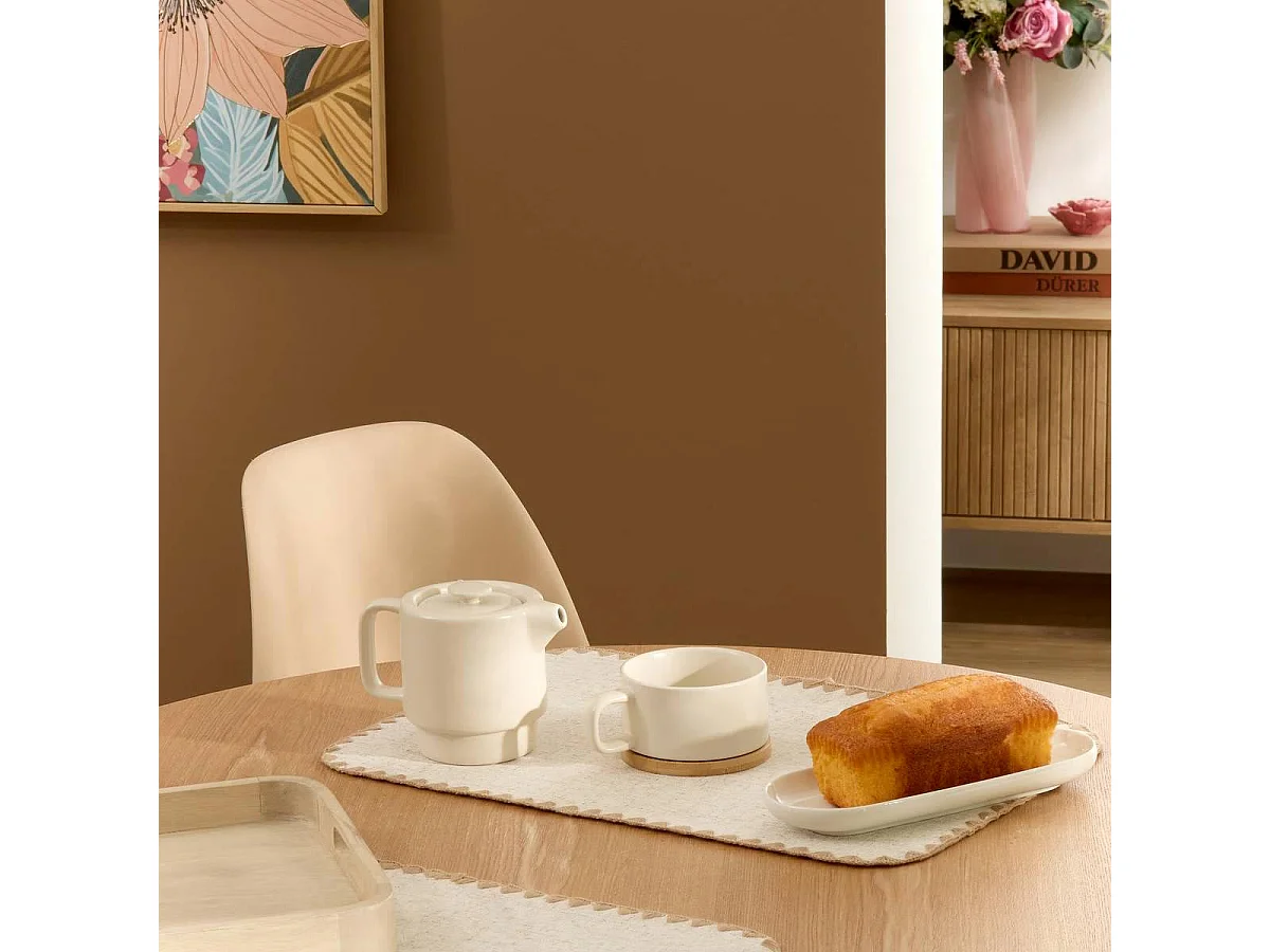 Théière avec Tasse "Nature" 40cl Crème