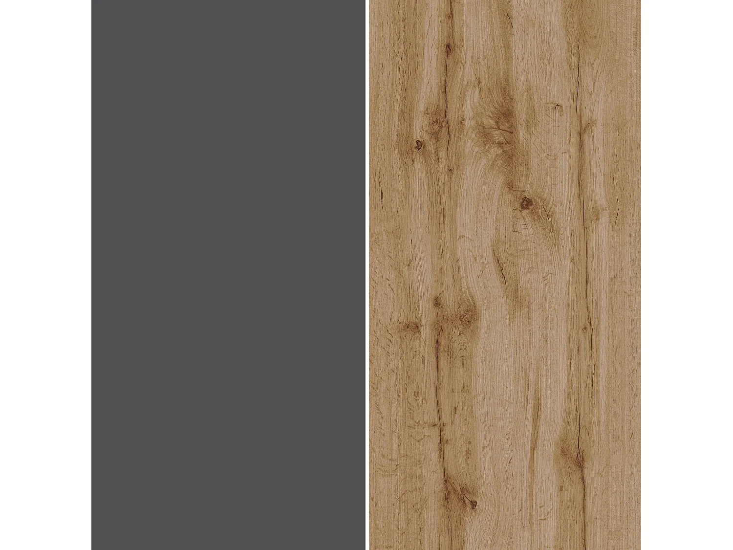 Mobile porta tv angolare Garda con 2 ante a ribalta antracite/rovere 183,5/310x31,4x35 cm