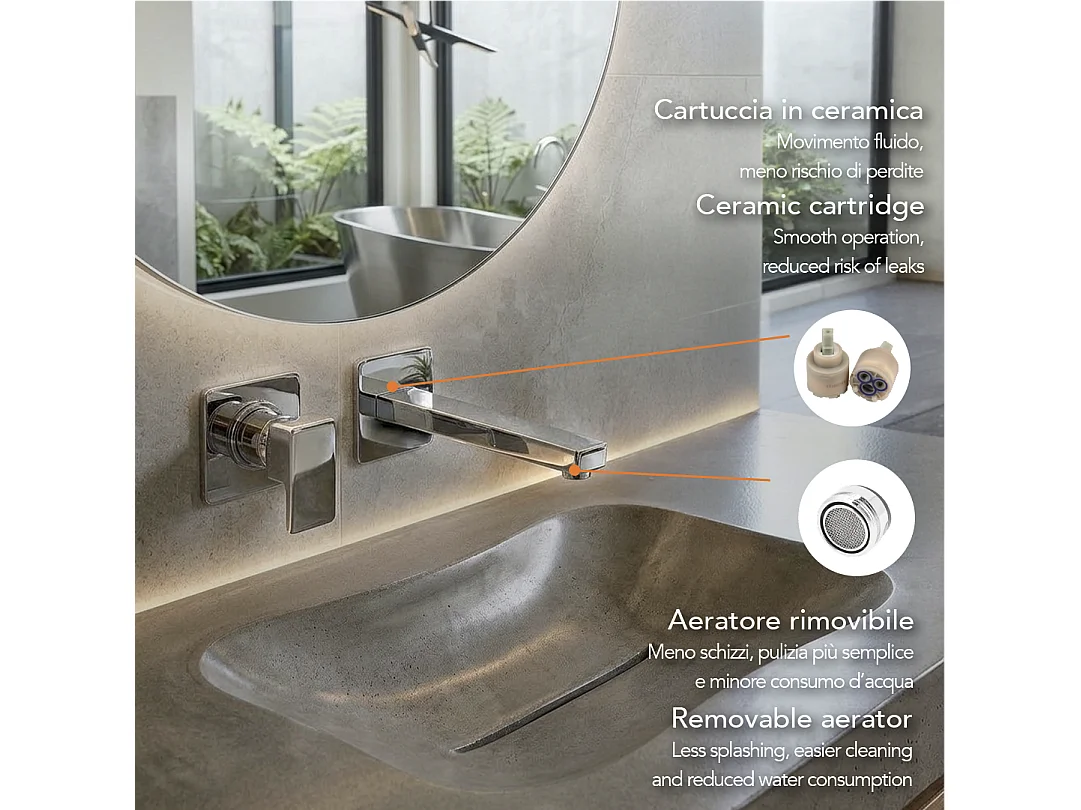 Mitigeur Lavabo Monocommande Installation Murale | Infinity