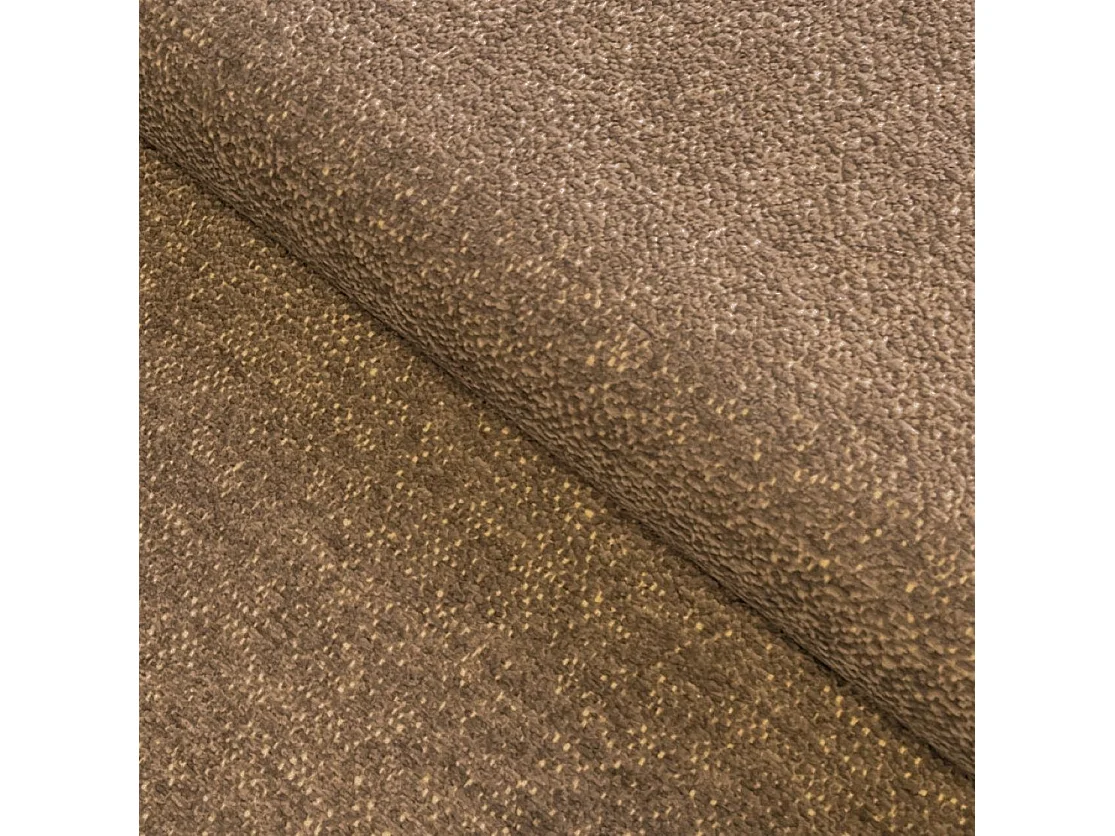 Canapé d'angle Orea M 265 cm convertible - formes arrondies, design moderne, canapé d'angle avec rangement, droite, brun clair