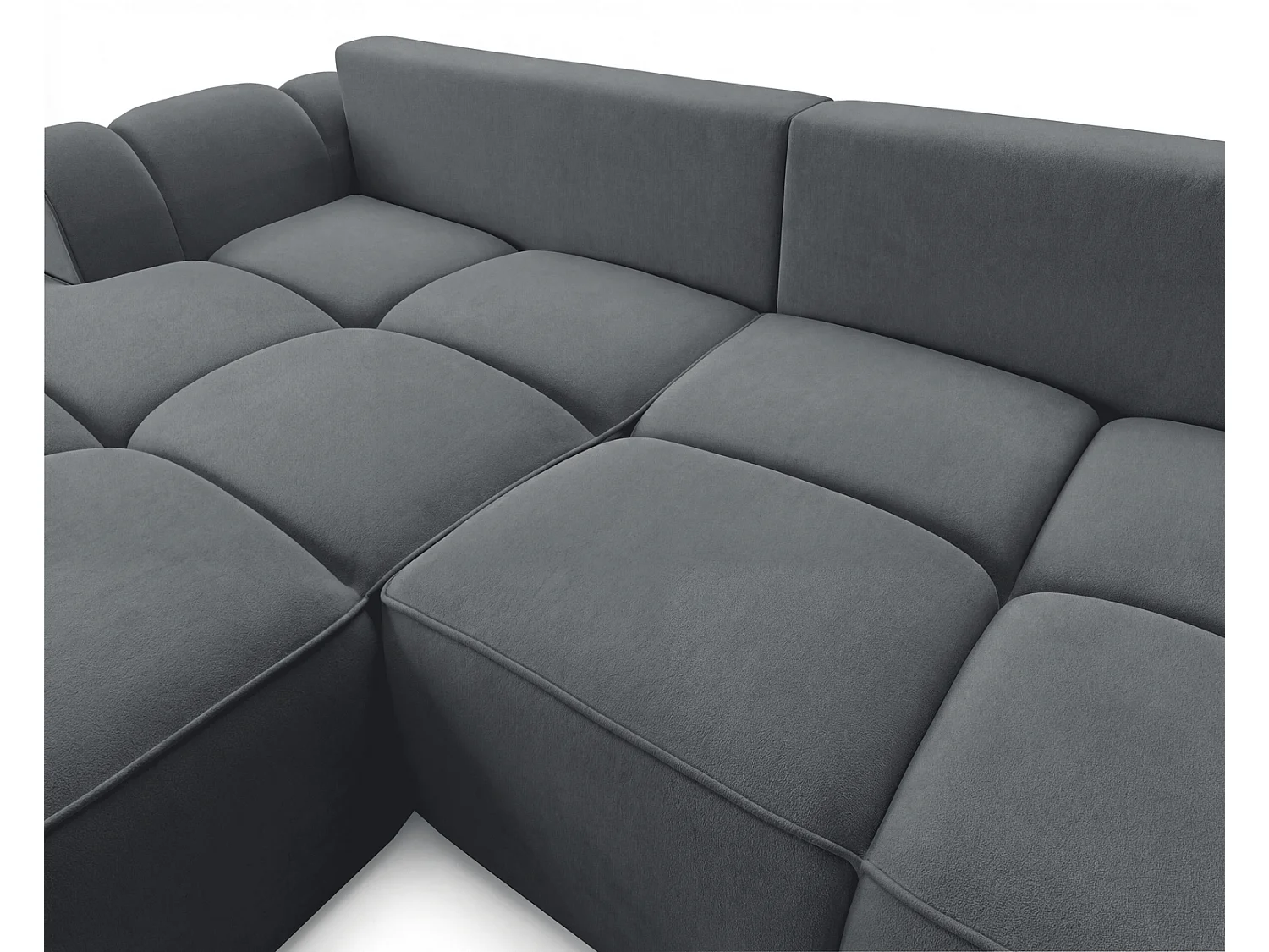 Canapé d'angle Avani 280 cm, canapé convertible avec rangement, design moderne, gauche, gris