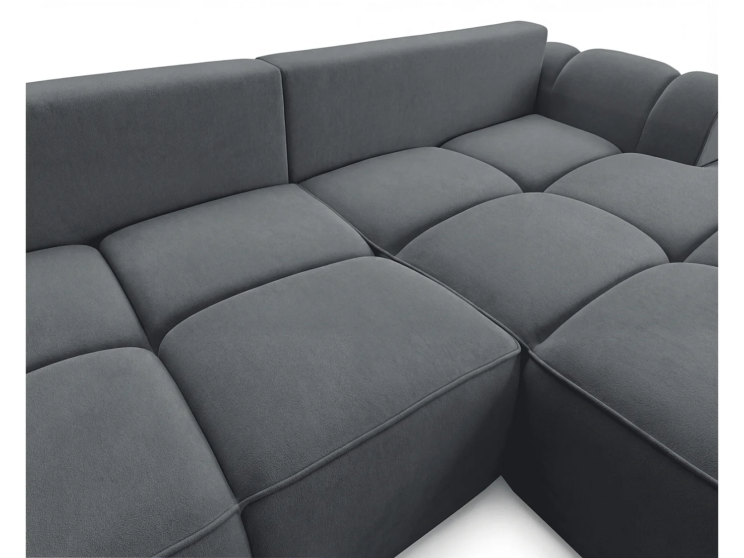 Canapé d'angle Avani 280 cm, canapé convertible avec rangement, design moderne, droite, gris