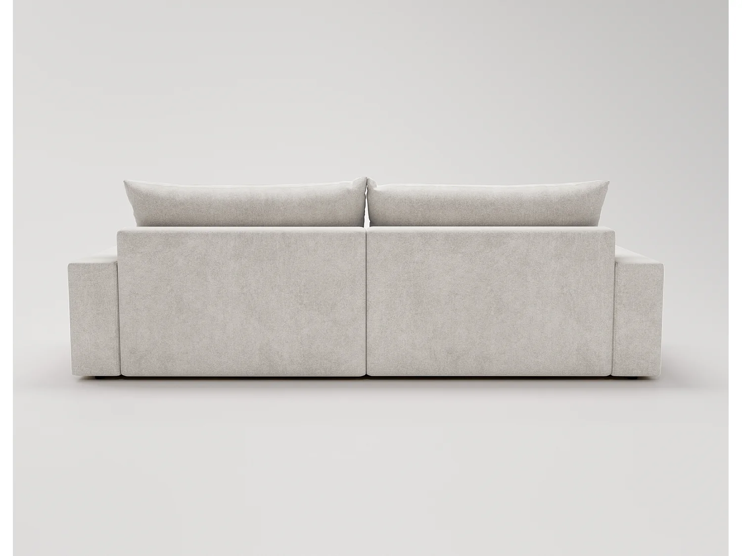 Canapé d'angle convertible Novira 270 cm pour salon, style moderne, coffre de rangement, coussins, gauche, gris clair