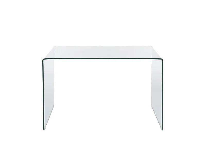 Bureau GINZA verre trempé transparent 120cm