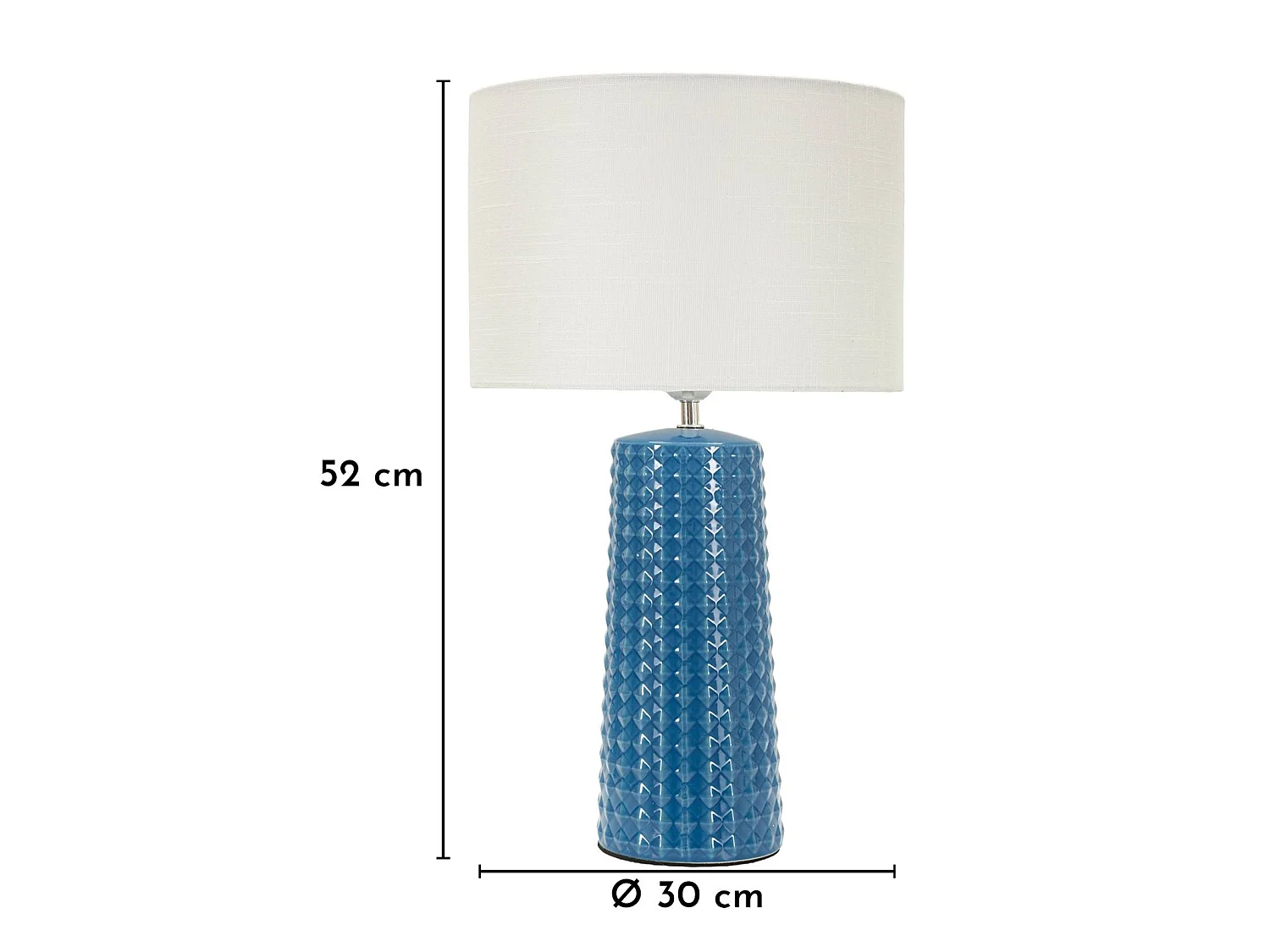 Lampe à Poser en Céramique "Gliss" 52cm Bleu