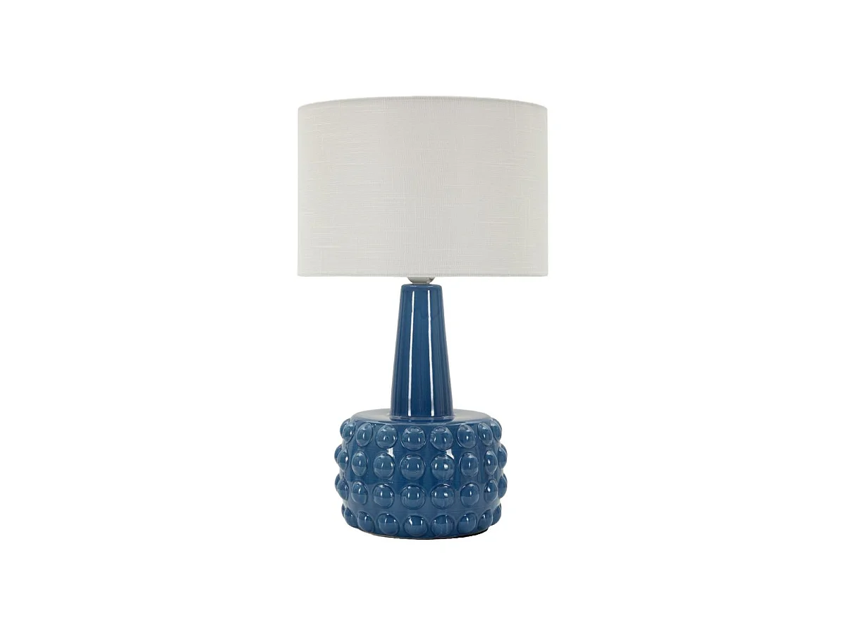 Lampe à Poser en Céramique "Gress" 51cm Bleu