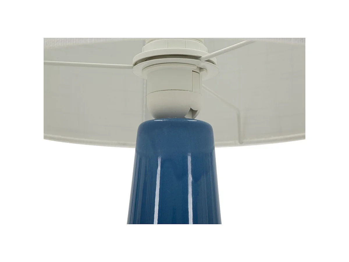 Lampe à Poser en Céramique "Gress" 51cm Bleu
