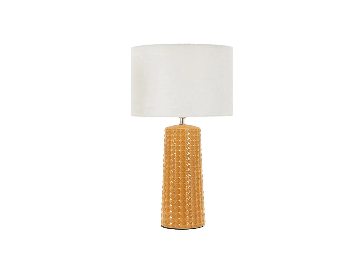 Lampe à Poser en Céramique "Gliss" 52cm Moutarde