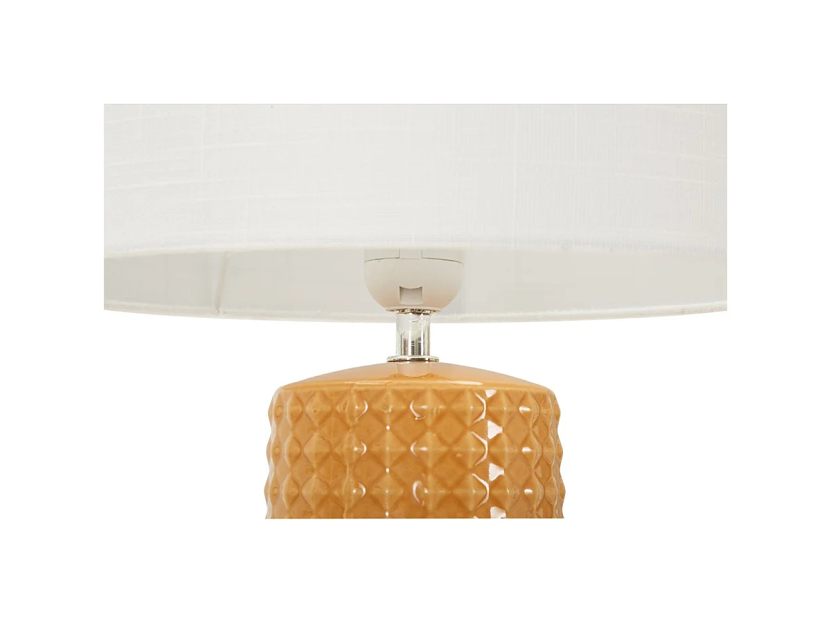 Lampe à Poser en Céramique "Gliss" 52cm Moutarde