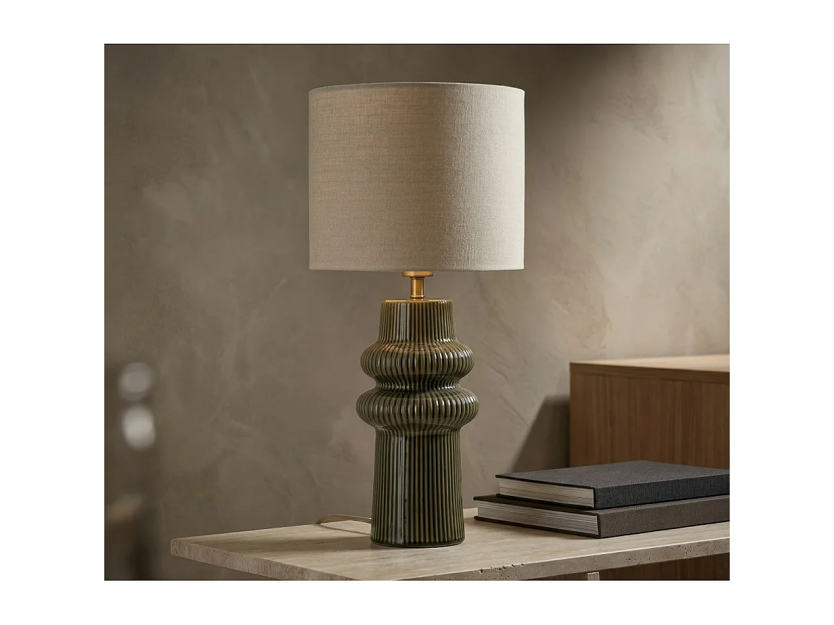 Lampe à Poser en Céramique "Harmony" 64cm Vert