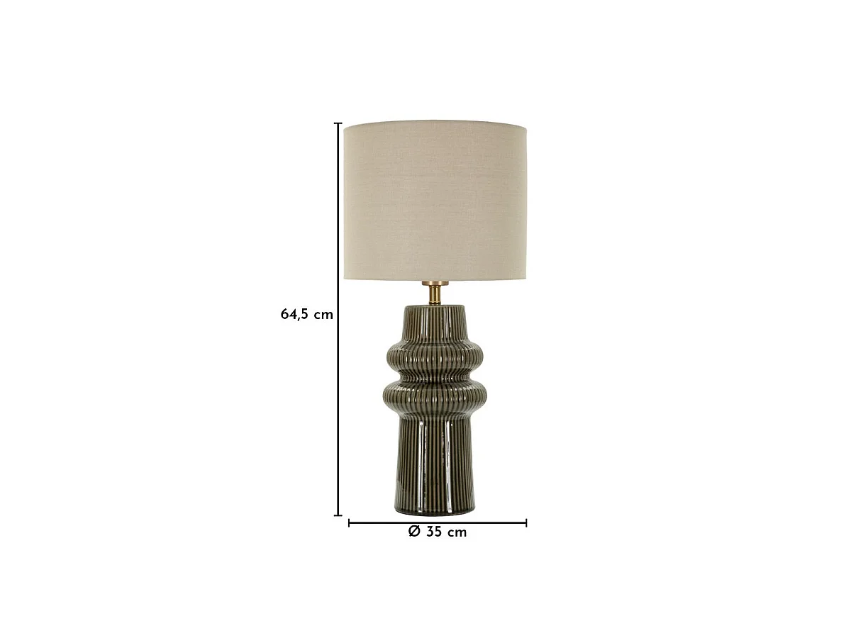 Lampe à Poser en Céramique "Harmony" 64cm Vert