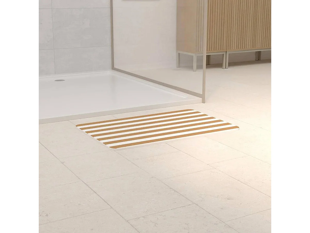 Tapis de Bain en Diatomite "Strio" 39x60cm Jaune