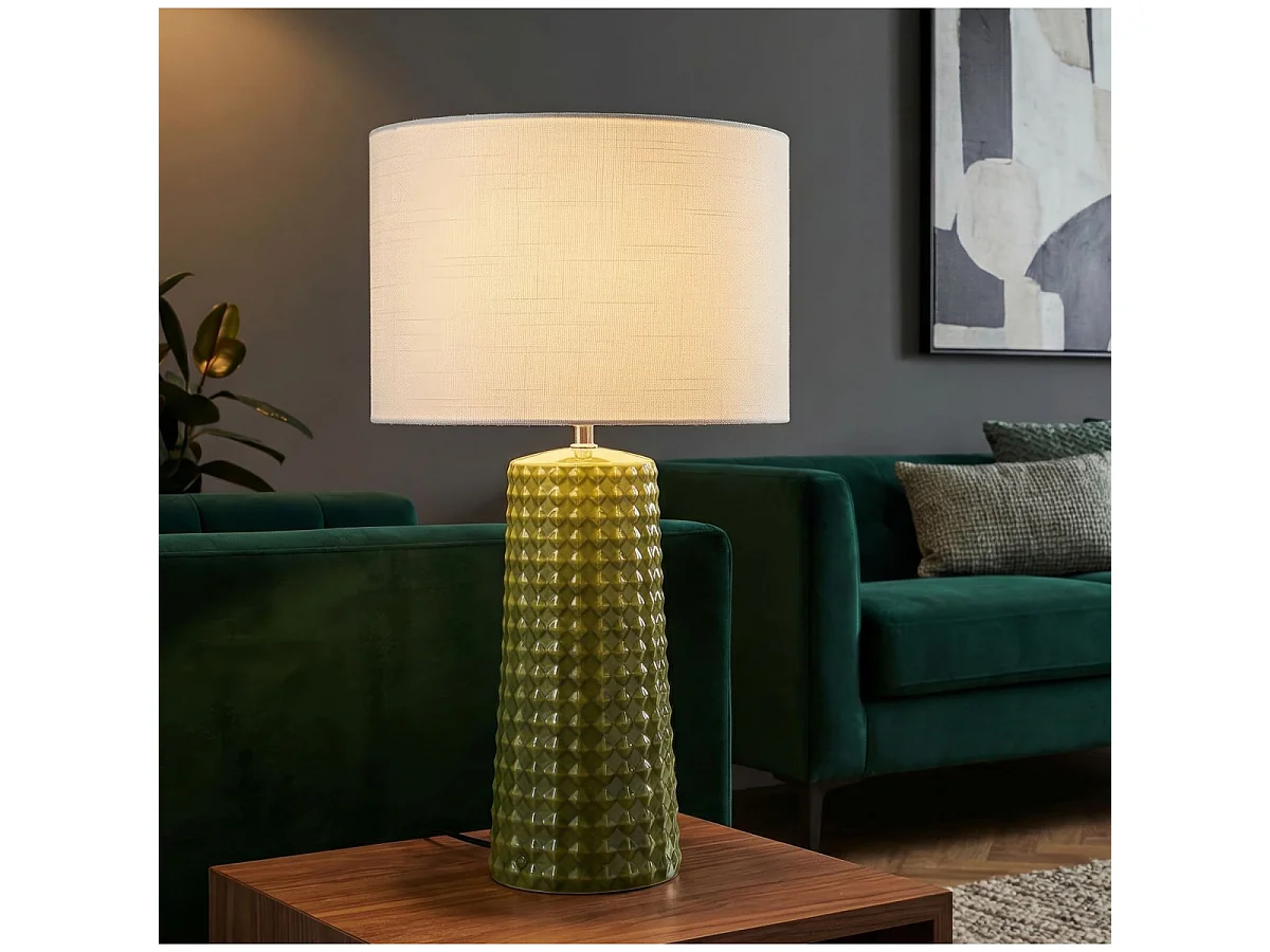 Lampe à Poser en Céramique "Gliss" 52cm Vert