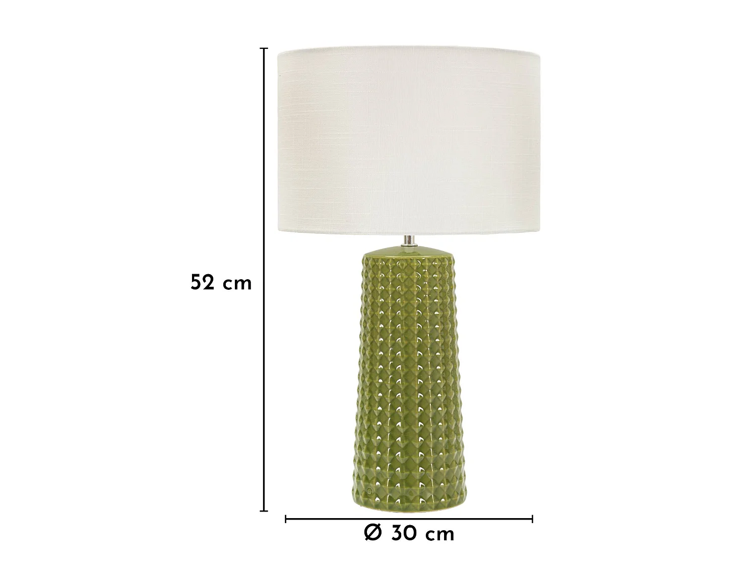 Lampe à Poser en Céramique "Gliss" 52cm Vert