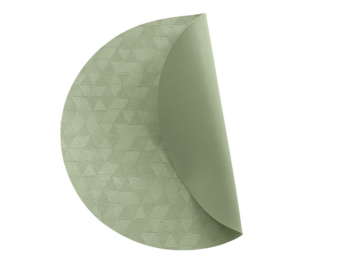 Set de Table Rond "Delta" 38cm Vert Sauge