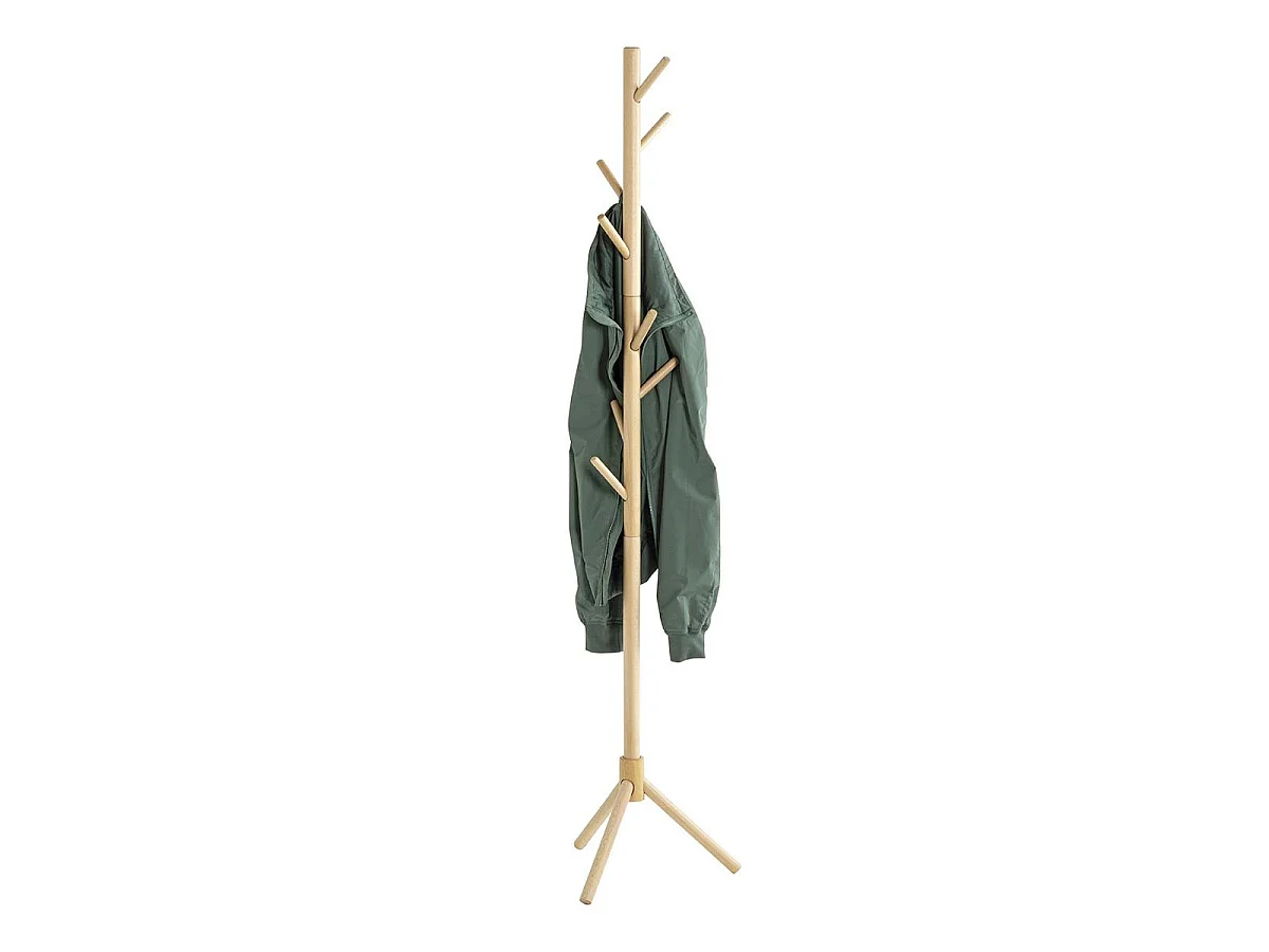 Porte-Manteau 8 Crochets "Roman" 174cm Naturel