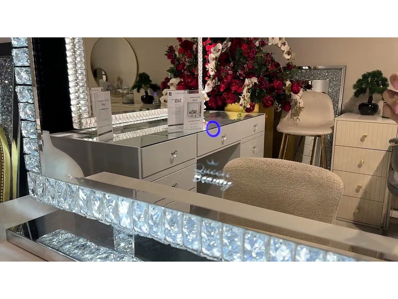 LED Kosmetikspiegel 80 cm - Beleuchteter Schminkspiegel mit Einstellbarer Helligkeit - Ideal für Schlafzimmer und Badezimmer
