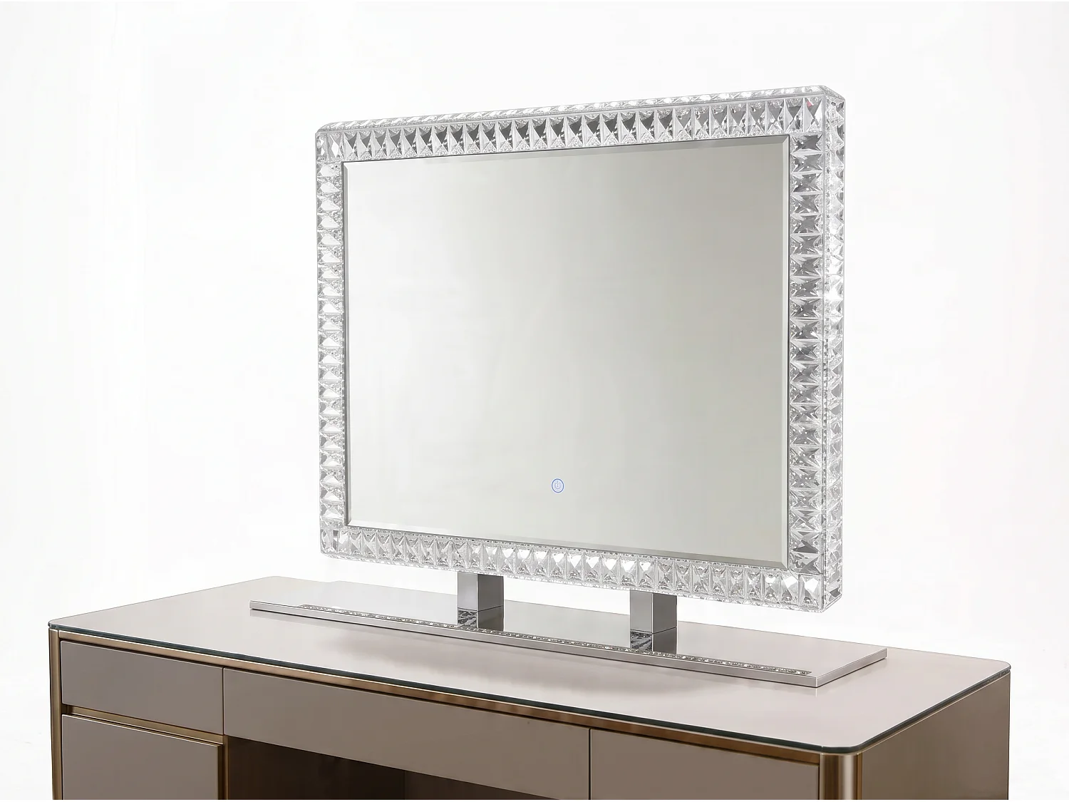 LED Kosmetikspiegel 80 cm - Beleuchteter Schminkspiegel mit Einstellbarer Helligkeit - Ideal für Schlafzimmer und Badezimmer