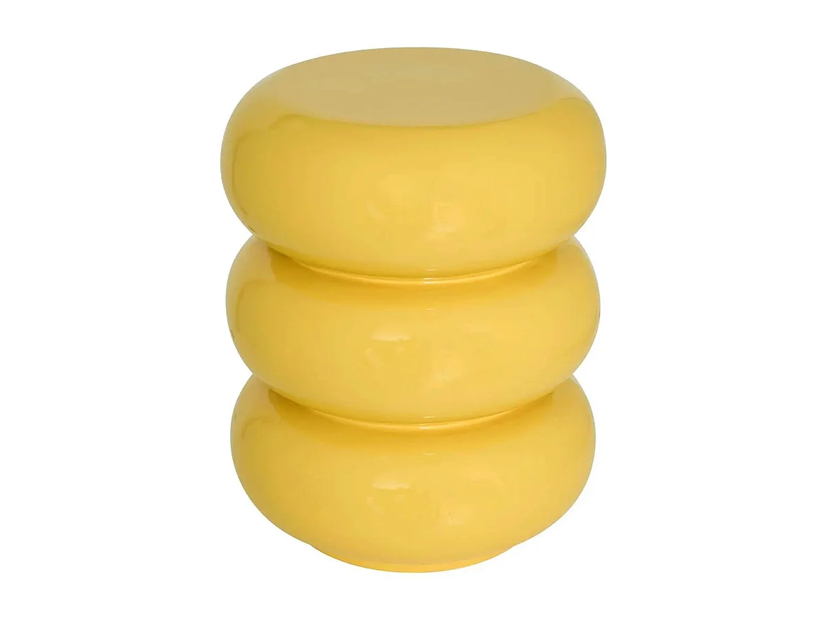 Table d'Appoint Design "Stoneto" 43cm Jaune