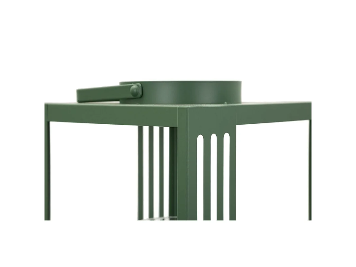 Lot de 2 Lanternes en Métal "Linee" 43cm Vert