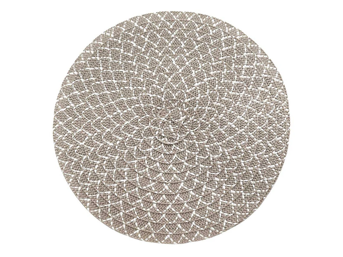 Set de Table Rond "Rosace" 38cm Naturel