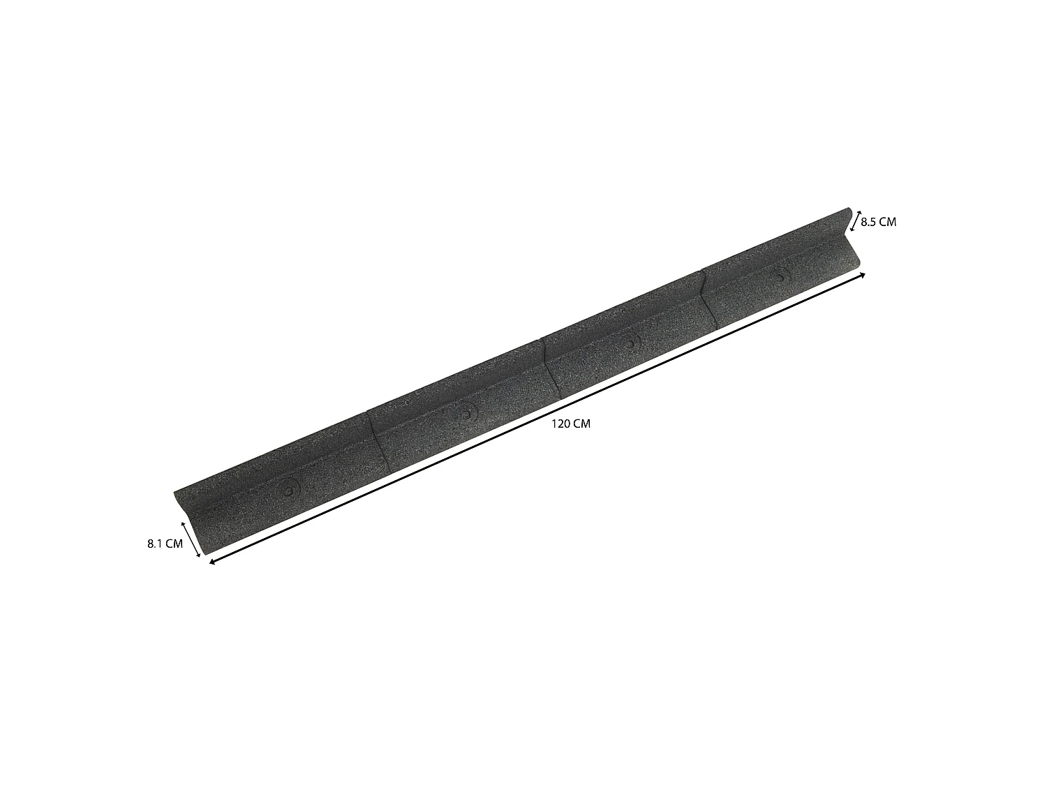 Bordura Flexible para Jardín 16.8m con Mazo – Gris