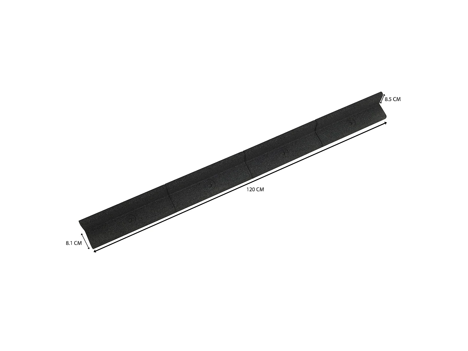 Bordura Flexible para Jardín 9.6m con Mazo – Negra