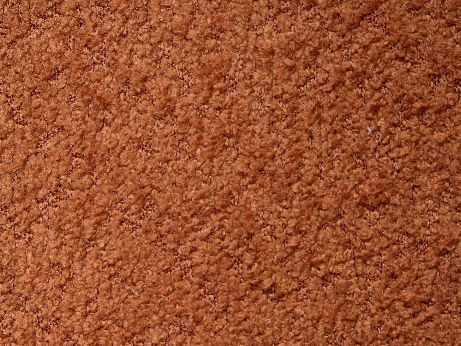 Lot de 6 chaises en tissu bouclette et bois d’hévéa - Terracotta - WILANA