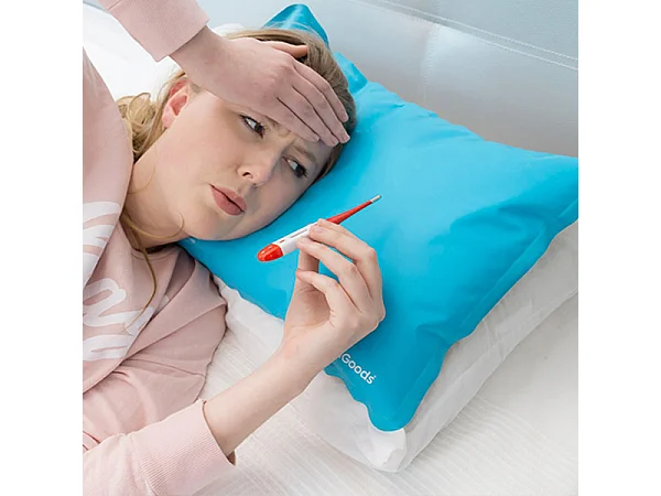 Oreiller rafraîchissant rempli d'eau - Idéal pour les chaudes nuits d'été, les maux de tête, la fièvre, le soulagement du stress - Coussin multifonctionnel