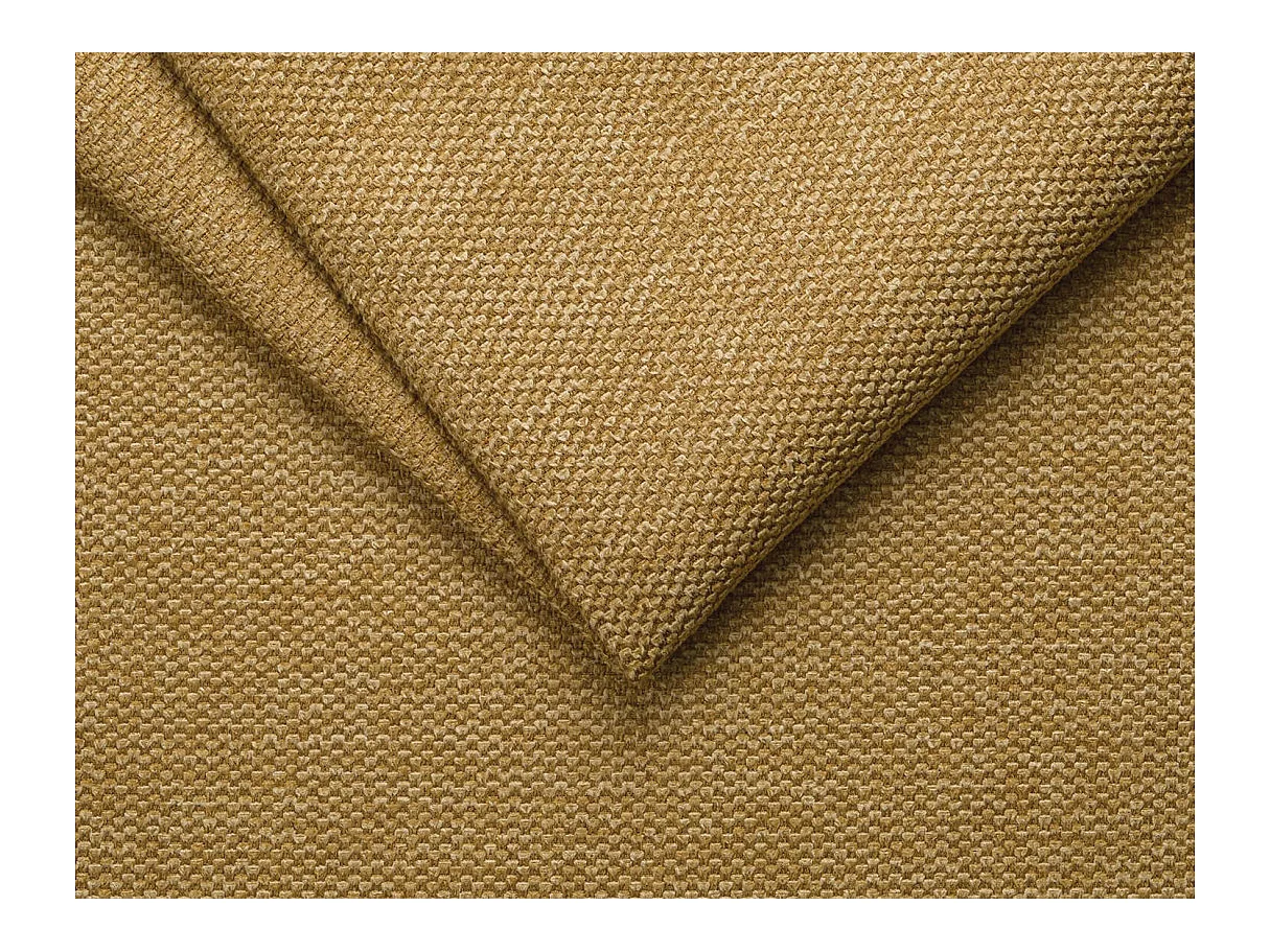Canapé d'angle convertible 4 places avec coffre en tissu jaune VERA
