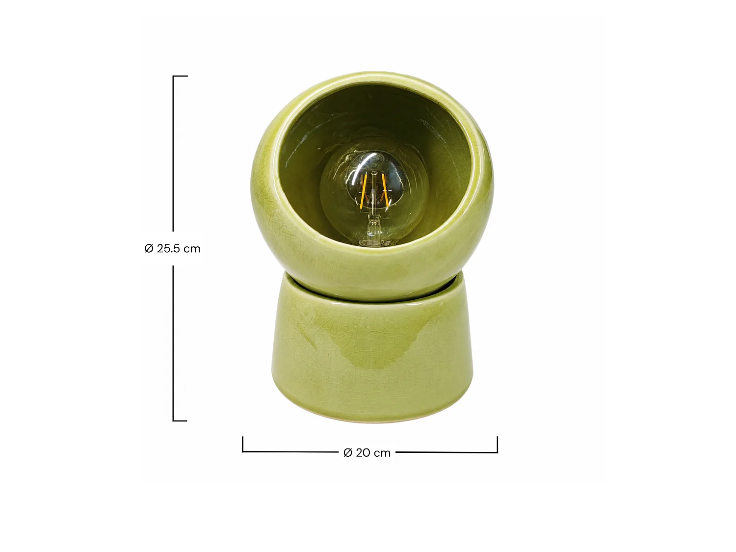 Lampe à poser en céramique verte - Halo