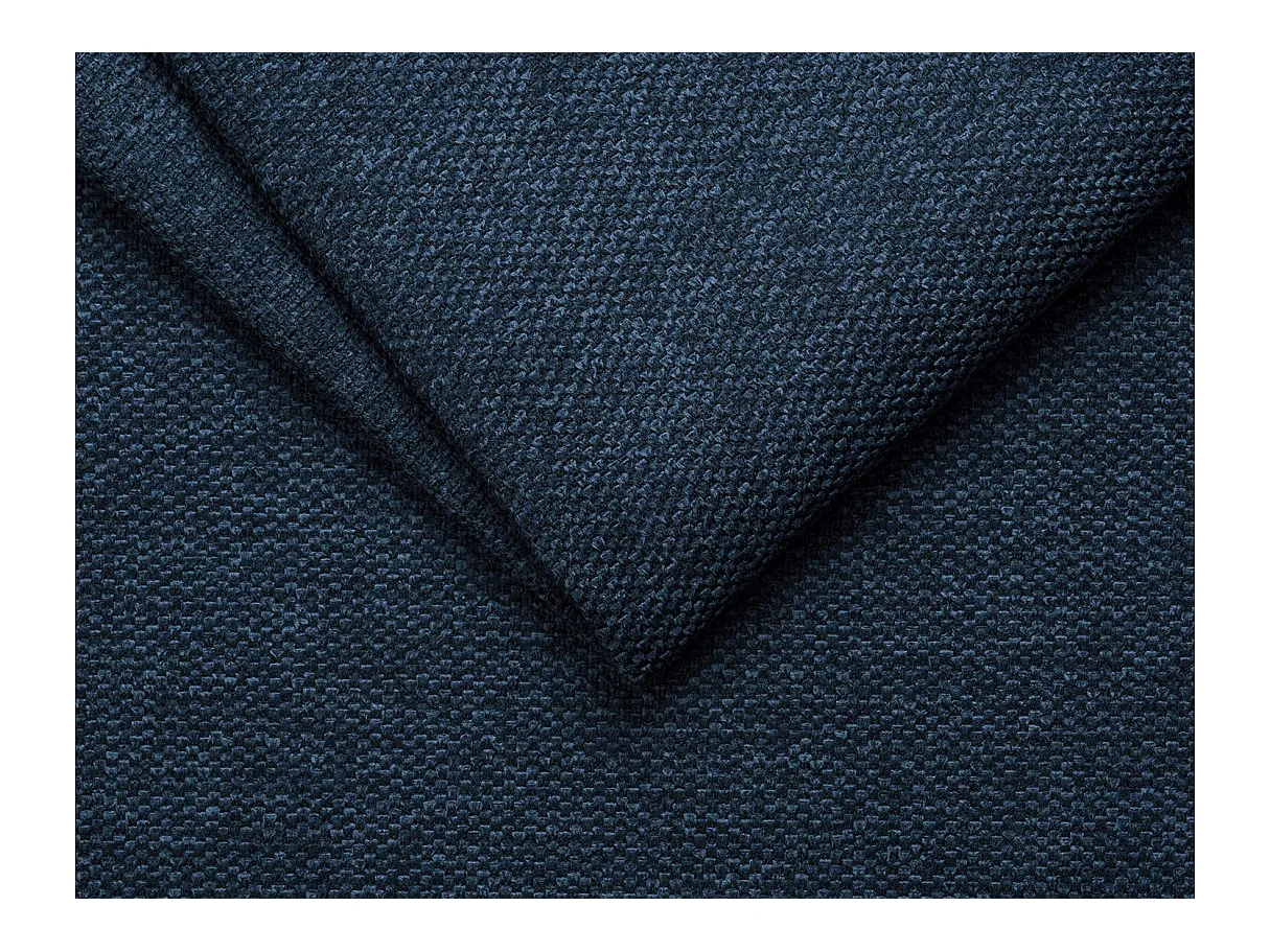 Canapé d'angle convertible 4 places avec coffre en tissu bleu VERA