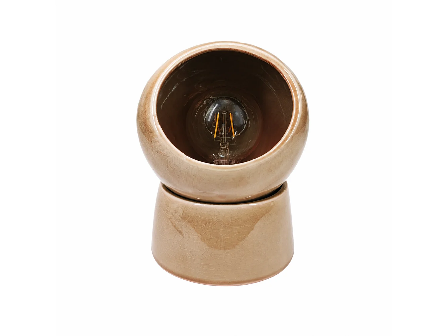 Lampe à poser en céramique beige - Halo