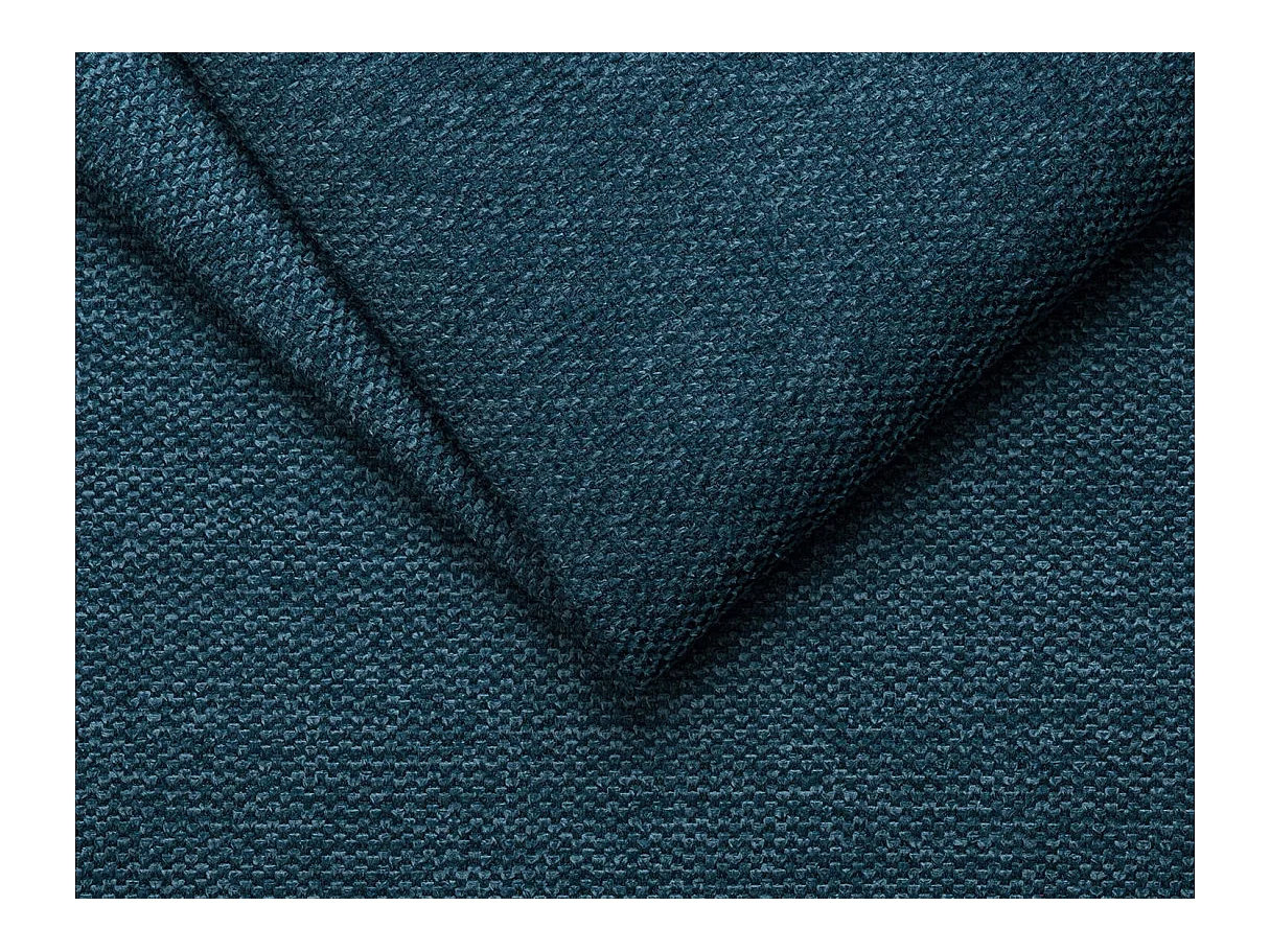 Canapé d'angle convertible 4 places avec coffre en tissu bleu VERA