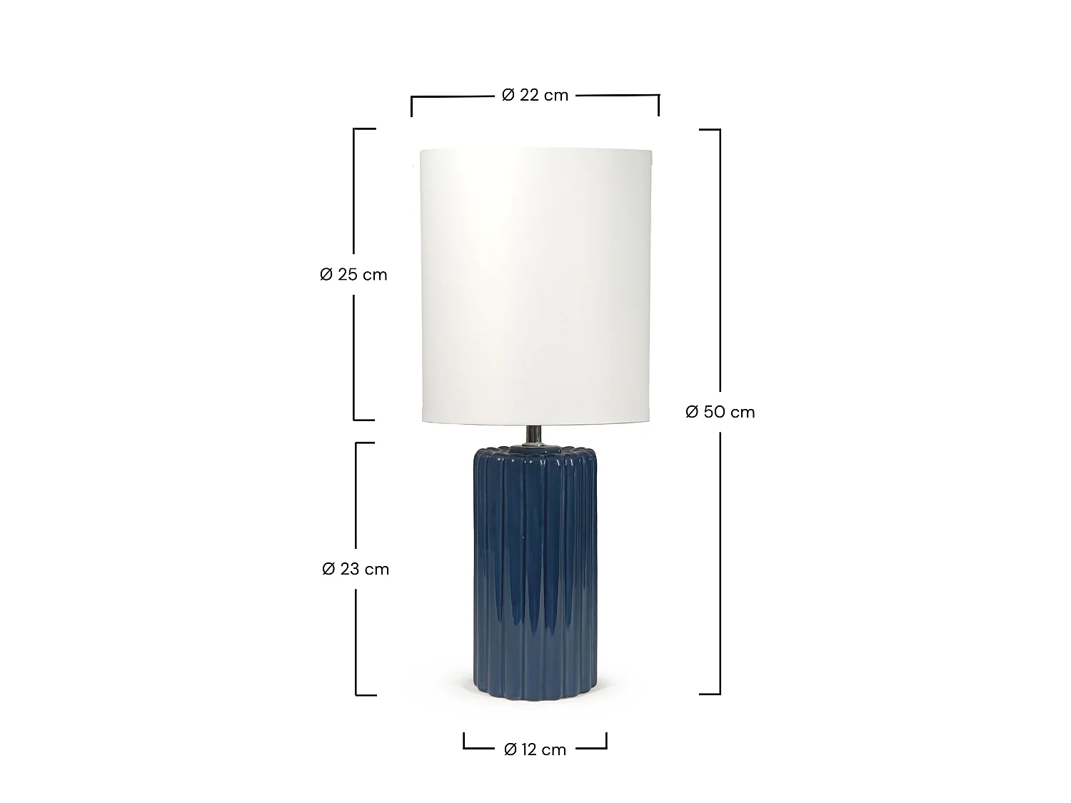 Lampe à poser en céramique bleue - Palladio