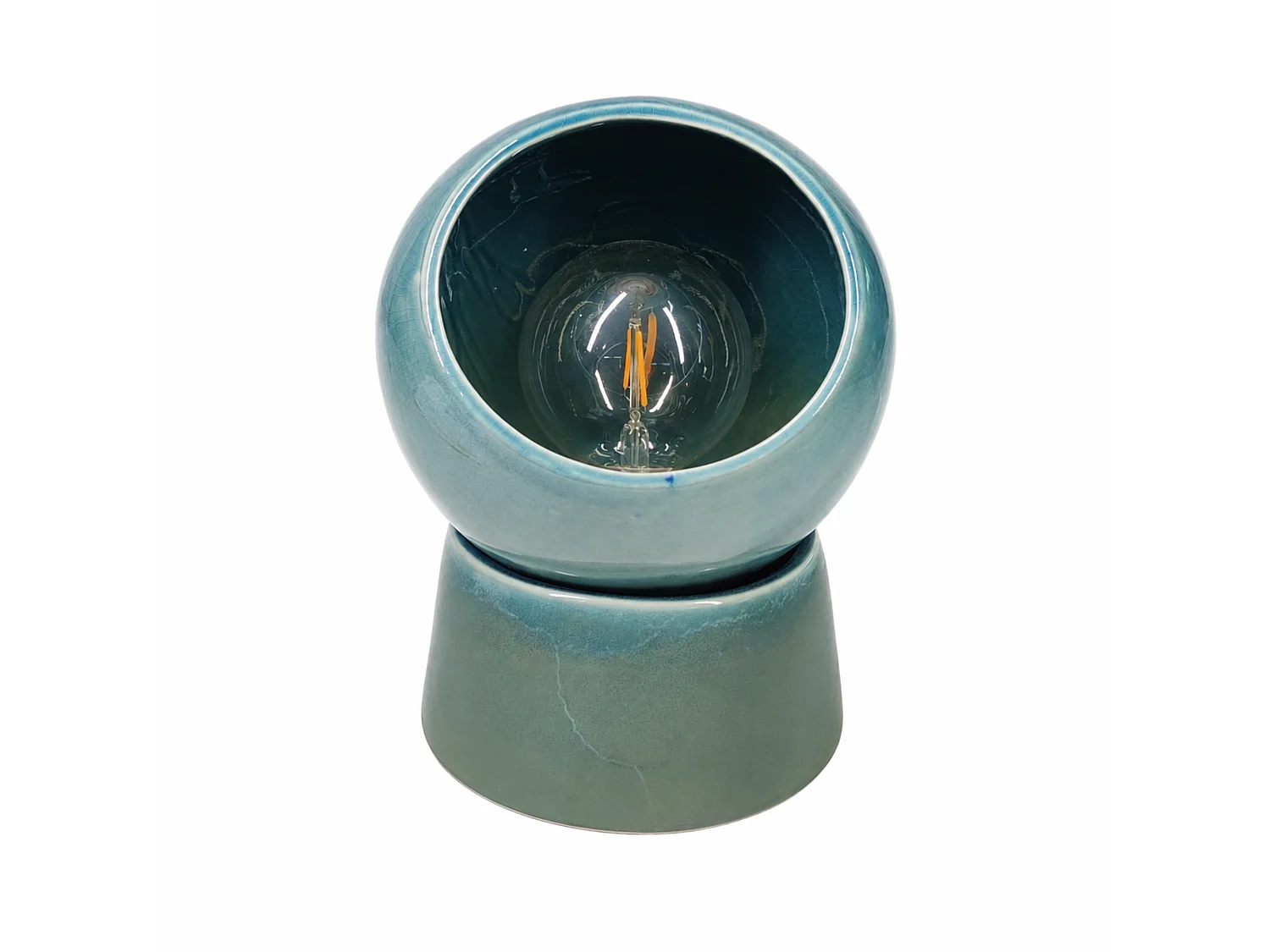 Lampe à poser en céramique bleue - Halo
