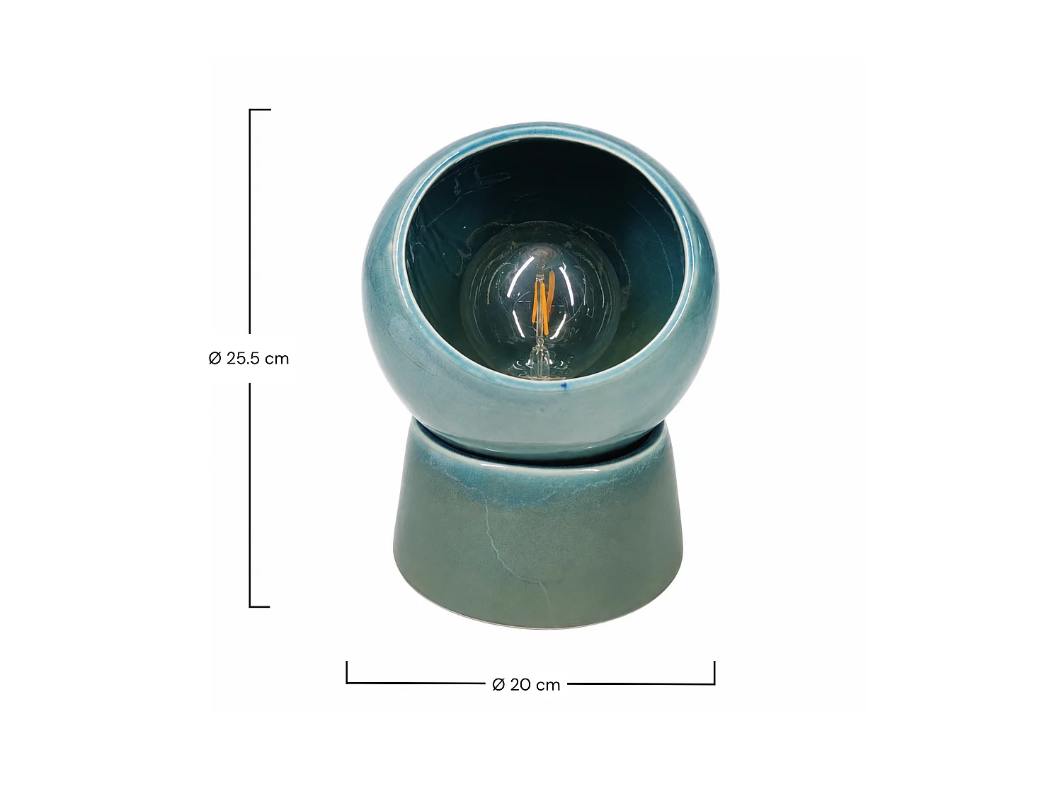 Lampe à poser en céramique bleue - Halo